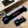 Alfombrilla Linda para Piso de Cocina del Hogar, Nueva Alfombrilla Estilo Chino Absorbente de Aceite para Estufa, Resistente a la Suciedad, Absorbente de Agua, Alfombrilla Antideslizante de Tierra de Diatomeas, Felpudo