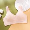 Sujetador de Algodón para Madres Zhangyan, Ropa Interior con Botones al Frente para Mujeres de Mediana Edad y Mayores, Estilo Chaleco de Talla Grande, Sin Aros, Cómodo y Transpirable para Personas Mayores