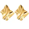 Pendientes de Latón con Baño de Oro Real, Geométricos Irregulares de Moda Creativa, Pendientes Personalizados de Nicho, Más Vendidos Transfronterizos Europeos y Americanos