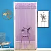 Cortina de Puerta Repelente de Mosquitos de Verano para el Hogar, Cortina Divisoria de Encaje sin Taladro para Cocina y Dormitorio, Repelente de Moscas e Insectos con Barra Telescópica