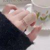 Nuevo Anillo de Doble Capa con Circonita de Cuatro Estrellas de Moda para Mujer, Anillo Abierto de Diseño Exclusivo, Estilo Minimalista, Dulce y Fresco, Anillo Apilable para Dedo Índice