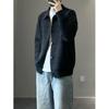 Suéter coreano de alta gama para hombre, chaqueta de punto con solapa, informal, holgada, combinable con todo, para negocios, otoño