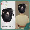 Peluca Hanfu de una pieza para mujer, estilo antiguo de estudio, bolsa para el cabello, peluca de uso diario, moño, estilo antiguo, disfraz, cojín, bolsa para el cabello para mujer
