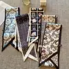 Bufanda Larga de Seda Estilo Nuevo Pañuelo para la Cabeza Cinta para el Cabello Protector de Cuello Bufanda Pequeña Profesional Bufanda Delgada Versátil Moda Cinturón de Cintura Bufanda de Seda
