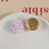 Accesorios para el cabello con cuentas de arroz de color macarrón, flores con cuentas, accesorios para aretes de joyería tejidos a mano DIY para mujer