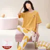 Novos Pijamas de Verão para Mulheres com Bojo, Conjunto de Loungewear Tendência Plus Size Soltinho, Traje Integrado Anti-Inchaço