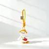 Cordão Trançado Criativo Série MIU Fofo Pato Pelúcia Boneco Pingente para Mochila Pequeno Pato Boneco Chaveiro