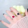 Anillo Rosa Cinabrio Anillo de Dedo Flor Camelia Vintage Anillo Flor Roja Año Nuevo Regalo de Propuesta