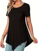 Camiseta de Manga Corta Ajustada con Cuello Redondo Estilo Europeo y Americano de Venta Caliente 2025 Amazon Temu para Comercio Transfronterizo