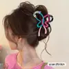 Presilha de cabelo flor de acetato simples e elegante para mulheres, novo modelo 2026, presilha para a parte de trás da cabeça, grampo para meio rabo de cavalo, presilha de tubarão