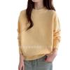 2025 Estilo Coreano Holgado Simple Tejido de Punto Top Retro Color Puro Estilo Hong Kong Cuello Redondo Suéter de Punto Nuevo Estilo Otoño e Invierno para Mujer