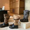 Hebilla de cinturón estilo Xin Zhilei botas de jinete nómada botas vaqueras de otoño e invierno botas de media caña botas altas 2026 Fengduidui