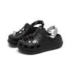 Zapatos de agujeros cruzados tipo puff suela súper gruesa sensación de mierda zapatos de agujeros eva superventas aumentados antideslizantes zapatos de agujeros de dibujos animados