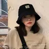 Sombrero de Mujer Primavera y Verano Parche de Letra Parasol Ocio al Aire Libre Protector Solar Sombrero de Pescador Sombrero Cubeta Estudiante Versátil Gorra de Moda
