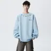 Sudadera Nueva para Hombre Otoño/Invierno 2026 con Estampado Geométrico, Moderna y Única, Corte Holgado, Tallas Grandes, Top de Moda Juvenil