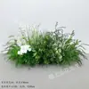 Nueva decoración de boda en blanco y verde para la fiesta de compromiso de un bebé de un año, con flores de seda, flores artificiales y arreglos decorativos