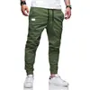 Pantalones casuales de fitness de verano para hombre transfronterizos, versátiles y elegantes, ropa de trabajo deportiva de color liso, pantalones largos rectos holgados al por mayor
