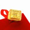 Vietnam arena Fortuna Dorada anillo abierto latón bañado en oro hombre zodíaco Dragón anillo Buda barrigón suministro al por mayor