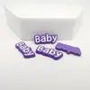 Letra Placa de Palavra para Bebê Placa de Palavra em Inglês Patch de Resina DIY Capa de Celular Caixinha de Armazenamento de Beleza Material para Acessórios de Cabelo