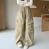 Pantalones Cargo Estilo Retro Americano de Otoño para Niñas 2026 Nuevos Pantalones de Exportación para Niños Pantalones Casuales de Paracaidista para Niños Grandes de Primavera y Otoño