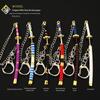 Chaveiro de modelo de liga periférica de peça única Sauron Qiushui Yan diabo Che mini Katana pingente de metal