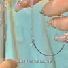 [Pacote de quatro] rabo de peixe zircon amor pulseira namorada personalidade novo nicho design estudante formatura
