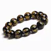 Ventas Directas de Fábrica Transfronterizas Pulsera con Grabado de Mantra de Seis Caracteres Estampado en Caliente Pulsera con Cuentas de Buda Talladas Suministro para Puestos Callejeros