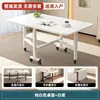 Mesa Plegable Engrosada, Mesa de Comedor Rectangular, Apartamento Pequeño, No Requiere Instalación, Móvil, Multifuncional, Mesa de Comedor Simple con Ruedas