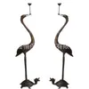 Escultura de bronce de grulla y tortuga para interiores, adornos de tortuga y grulla doradas antiguas, escultura de cobre fundido Yannian, 2 metros, 2.2 metros, grulla de cobre puro