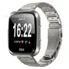 Adecuado para Fitbit Versa Banda de Acero de Tres Eslabones con Forma de I de Acero Inoxidable Banda de Metal Inteligente Versa2 Universal