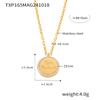 Collar con letras apiladas de doble cara con estrella de diamante CNC y joyería de azúcar, pulsera para mujer, exquisito traje de acero de titanio