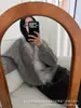 Nuevo cárdigan de punto con cuello en V, estilo coreano, patchwork de piel sintética, para otoño e invierno, suéter de punto de ochos, holgado, prenda de abrigo elegante
