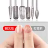 Juego de Anillos de Lija con Seis Cabezales de Diamante para Eliminar Piel Muerta y Tratamiento del Borde Frontal de la Uña Set para Principiantes Herramientas de Manicura
