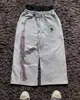 Personalidad de Calle Rara Estampado de Ametralladora Doble Cintura Hip-Hop Rock Street Casual Pantalones de Chándal Rectos Holgados