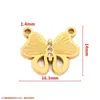 Acero Inoxidable Pulido Calabaza Incrustada de Diamantes Colgante Propicio Accesorios para Joyería DIY Collar Pulsera Mariposa Amor Colgante Pequeño
