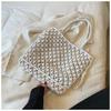 Bolso Tejido Vintage Hecho a Mano Accesorios de Borlas Bolso de Red de Pesca Vacaciones de Verano Playa Bolso de Mujer Bolso de Red Portátil Estilo Fresco Bolso de Mujer