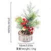 Árbol de Navidad de escritorio nuevo Amazon 2026, decoraciones navideñas, adornos para el hogar, árbol de madera con corteza de PE realista