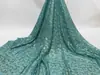 Tecido Bordado com Lantejoulas em Malha Prata Vazada Jiaxin Têxtil Moda Europeia e Americana Vestido Vestido de Coquetel Tecido Bordado