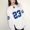 Tops Deportivos Versátiles Unisex Calle Alta Tendencia Nacional Estampados Manga Larga Estilo Pareja Camisetas Personalizadas Maillots Deportivos Estilo Universitario