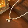 Buen Colgante de Cacahuate Nácar Concha de Madre Perla Shijia Collar de Perlas para Mujer Otoño e Invierno Combinación Versátil Lujo Ligero Diseño Nicho Cadena Clavicular