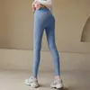 Calça de Yoga Feminina Cintura Alta Levanta Bumbum Cropped Fitness Skinny Elástica Roupa de Yoga Esporte Corrida Calça Longa Bumbum de Pêssego