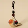 Chaveiro Pingente de Carro Escultura em Madeira Artesanal Beija-flor, Pingente de Pássaro Realista, Decoração Fofa para Mochila, Presente de Formatura para Colegas
