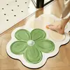 Novo Tapete de Chão para Banheiro Floral, Tapete Absorvente Antiderrapante de Lama Diatomácea para Banheiro, Tapete Decorativo para Pés de Banheiro, Pode Ser Enviado em Nome de Outros