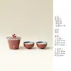 Ino Kiyosong Borboleta Chinesa Flor do Amor Gaiwan Xícara de Chá Conjunto de Chá Kung Fu Cerâmica Pintado à Mão Xícara de Meditação Zen Bandeja de Chá Caixa de Presente