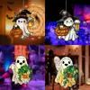 Atrapasol Halloween Nuevo Producto Transfronterizo Fantasma Lindo Acrílico Fantasma 2D Decoración Colgante para Ventana de Jardín Decoración del Hogar