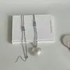 Colar Pingente Coração Cruzado Transparente Doce e Cool Sexy Moda Simples Alto Padrão Elegante Corrente de Suéter de Nicho Novo Estilo