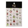 YITU Figura de Hormiga Serie Navideña Campana Garreath Calcomanía para Arte de Uñas Relieve Estéreo Decoración de Uñas Árbol de Navidad YT3990