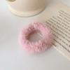 Otoño e Invierno ~ Anillo de Pelo de Imitación de Visón Estilo Francés Retro Cuerda Simple para el Cabello Goma Elástica para el Cabello de Mujer Cuerda Roja para el Cabello