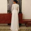Vestido de Noche Transfronterizo Europeo y Americano 2026 Estilo Retro de Cuello Alto con Aplicaciones de Encaje de Manga Larga Estilo Bohemio Venta Directa de Fábrica