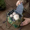 Nueva Bolsa de Almacenamiento para Juego de Té de Viaje al Aire Libre Estilo Chino, Bolsa de Almacenamiento de Tela para una Tetera y Dos Tazas, Bolsa de Almacenamiento de Brocado de Nube, Caja de Almacenamiento de Tetera Portátil